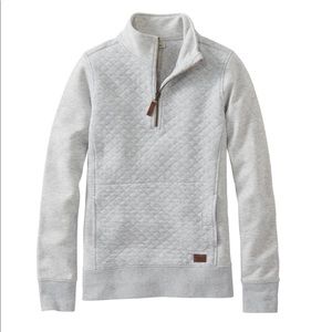 L.L. Bean Quilted Quarter-Zip Pullover LT